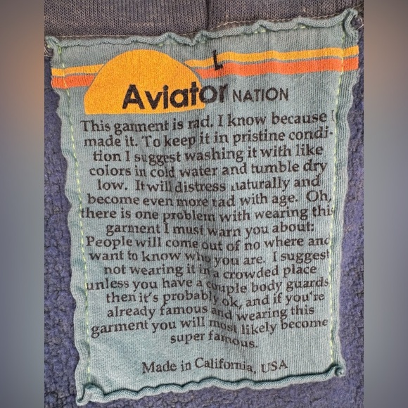 Aviator Nation 6 Stripe Zip Up Hoodie and Sweatpants with Pockets Set - Picture 5 of 17